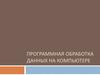 Программная обработка данных на компьютере