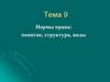 Нормы права: понятие, структура, виды.  Тема 9