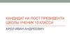 Дебаты. Кандидат на пост президента школы