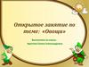 Открытое занятие по теме: «Овощи»
