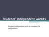 Students’ independent work#2