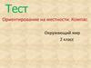 Тест. Ориентирование на местности. Компас