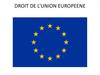 Droit de l’union europeene