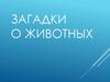 Загадки о животных