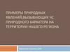 Примеры природных явлений, вызывающих ЧС природного характера на территории нашего региона