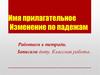 Имя прилагательное. Изменение по падежам