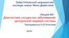 Диагностика сосудистых заболеваний центральной нервной системы. Лекция №5