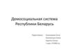 Демосоциальная система Республики Беларусь