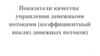 Показатели качества управления денежными потоками (коэффициентный анализ денежных потоков)