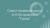 Смысл названия пьеса А.Н.Островского “Гроза”