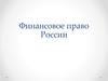 Финансовое право России