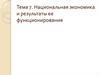 Национальная экономика и результаты ее функционирования