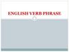 English verb phrase