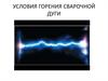 Условия горения сварочной дуги