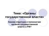 Органы государственной власти