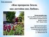 Экскурсия: «Как прекрасна Земля, как достойна она Любви»