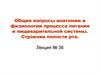 Общие вопросы анатомии и физиологии процесса питания и пищеварительной системы. Строение полости рта. Лекция 36