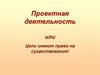 Проектная деятельность