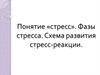 Понятие «стресс». Фазы стресса. Схема развития стресс-реакции