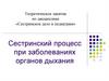 Сестринский процесс при заболеваниях органов дыхания. Лекция 7,8