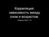 Корреляция: зависимость между сном и возрастом