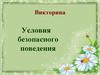 Условия безопасного поведения. Викторина