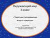 Чудесные превращения воды в природе. 3 класс