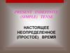 Present indefinite (simple) tense. Настоящее неопределенное (простое) время