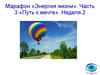 Марафон «Энергия жизни». Часть 3 «Путь к мечте». Неделя 2