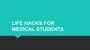 Life hacks for medical students