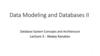 Data Modeling and Databases II