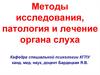 Методы исследования, патология и лечение органа слуха