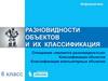 Разновидности объектов и их классификация. Классификация компьютерных объектов