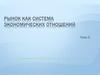 Рынок, как система экономических отношений