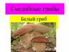 Съедобные грибы