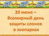 20 июня – Всемирный день защиты слонов в зоопарках