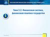 Финансовая система, финансовая политика государства. (Тема 3.2)