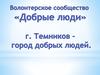 Волонтерское сообщество "Добрые люди".  г. Темников - город добрых людей
