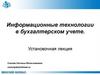 Информационные технологии в бухгалтерском учете