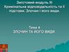 Кримінальна відповідальність та її підстави. Злочин і його види. Тема 4