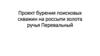 Проект бурения поисковых скважин на россыпи золото ручья Перевальный