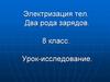 Электризация тел. Два рода зарядов