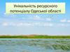 Унікальність ресурсного потенціалу Одеської області