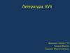 Литература XVII