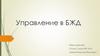 Структура управления в БЖД