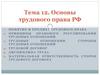 Основы трудового права РФ