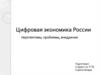 Цифровая экономика России. Перспективы, проблемы, внедрение