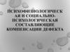 Психофизиологическая и социально-психологическая составляющие компенсации дефекта
