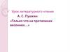 Урок литературного чтения А. С. Пушкин «Только что на проталинах весенних…»