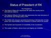 Status of President of RK
